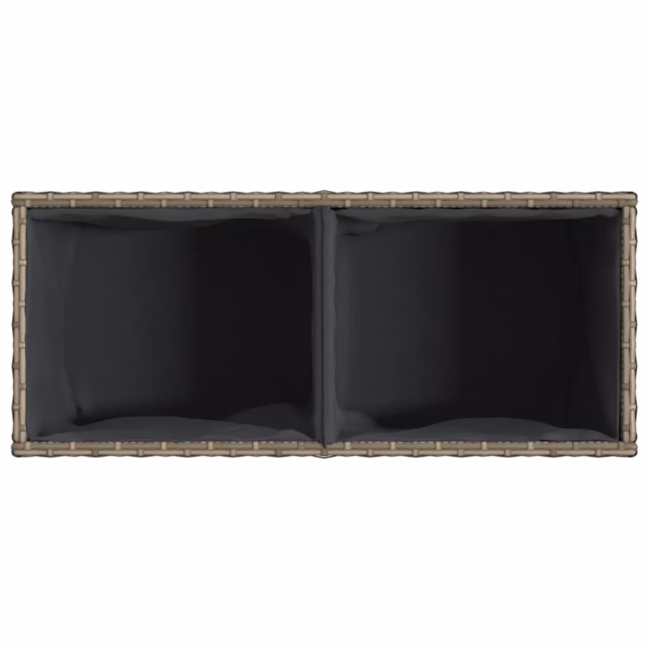 Hall polürotangist taimekast 2 riidest kotiga, 72 x 30 x 32 cm – 8