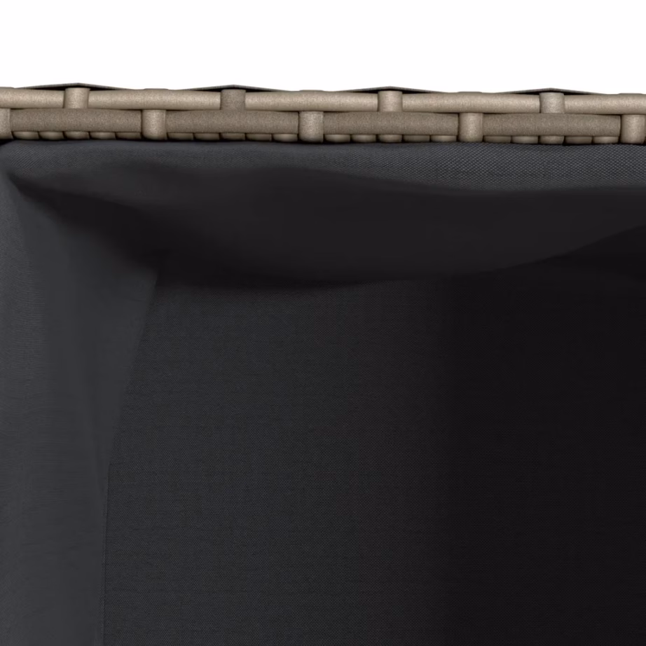 Hall polürotangist taimekast 2 riidest kotiga, 72 x 30 x 32 cm – 9