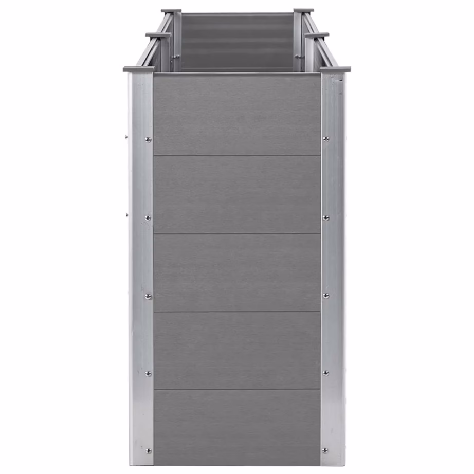 Hall kõrgendatud taimelava aeda, puidu-plasti segu, 250 x 50 x 91 cm – 5