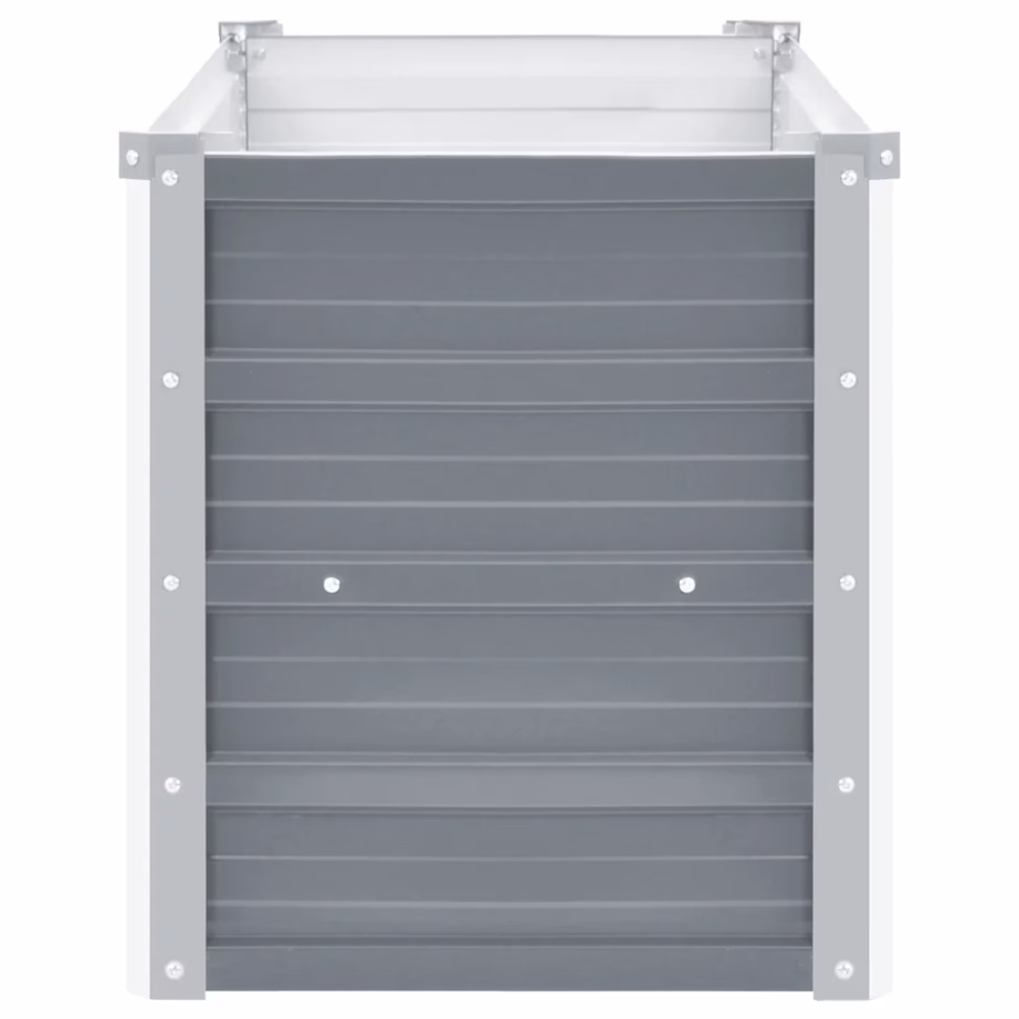 Metallist taimelava avatud põhjaga, hall tsingitud teras, 100 x 40 x 45 cm – 4