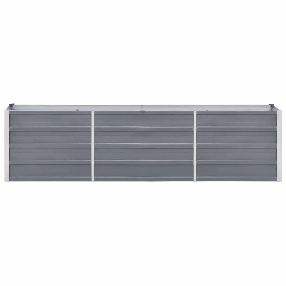 Hall tsingitud terasest taimelava avatud põhjaga, 240 x 40 x 45 cm – 3