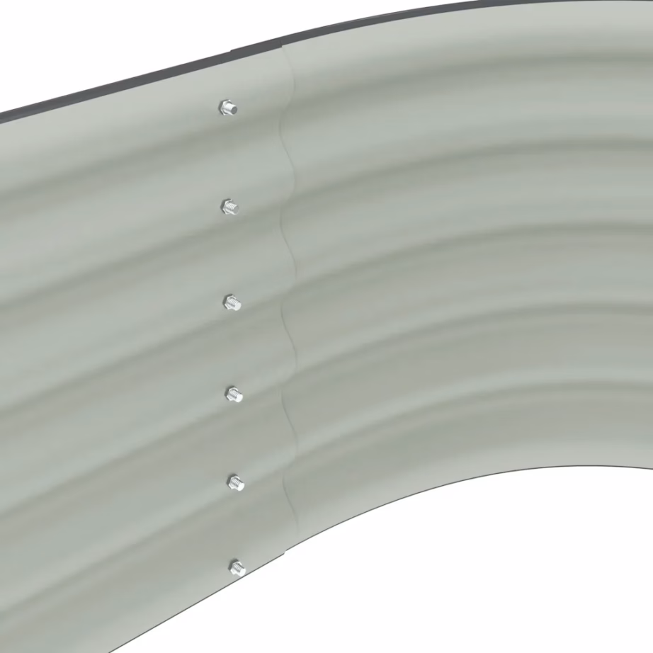 Tsingitud terasest taimelava, hall, 240 x 80 x 44 cm – 8