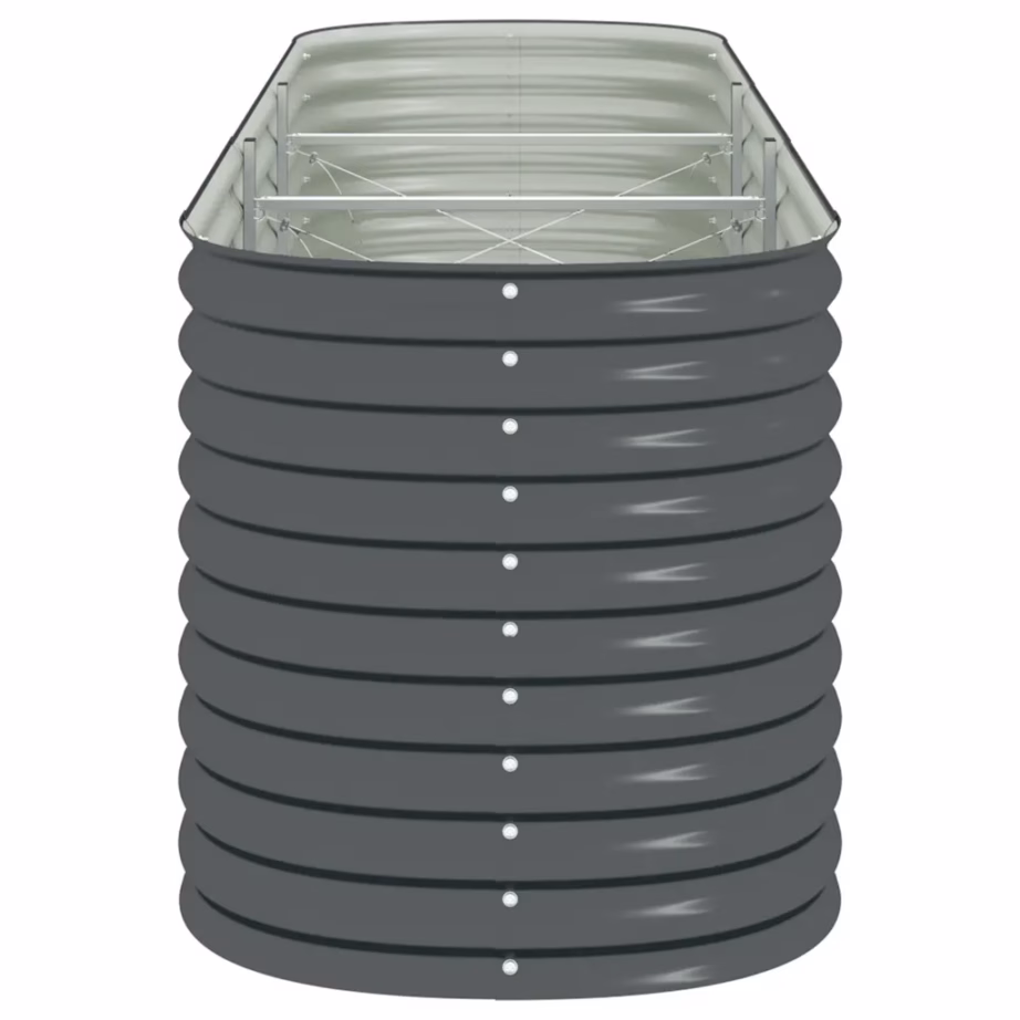 Hall tsingitud terasest taimelava, 320 x 80 x 81 cm – 6