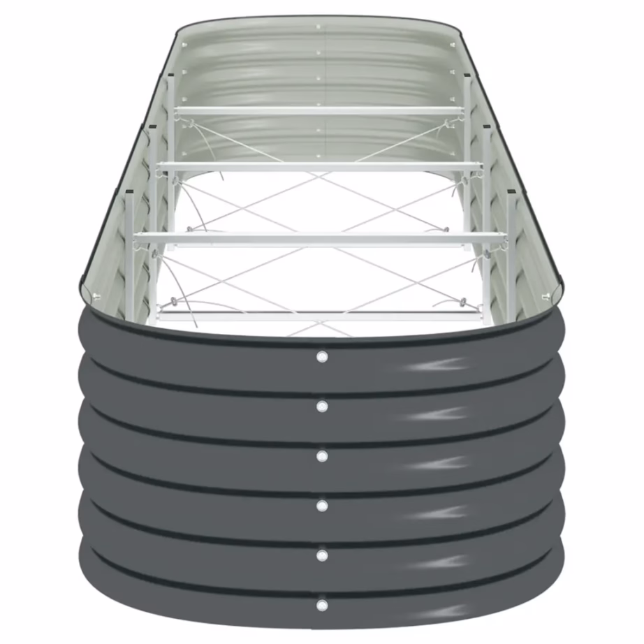 Taimelava tsingitud terasest, hall, 400 x 80 x 44 cm – 6