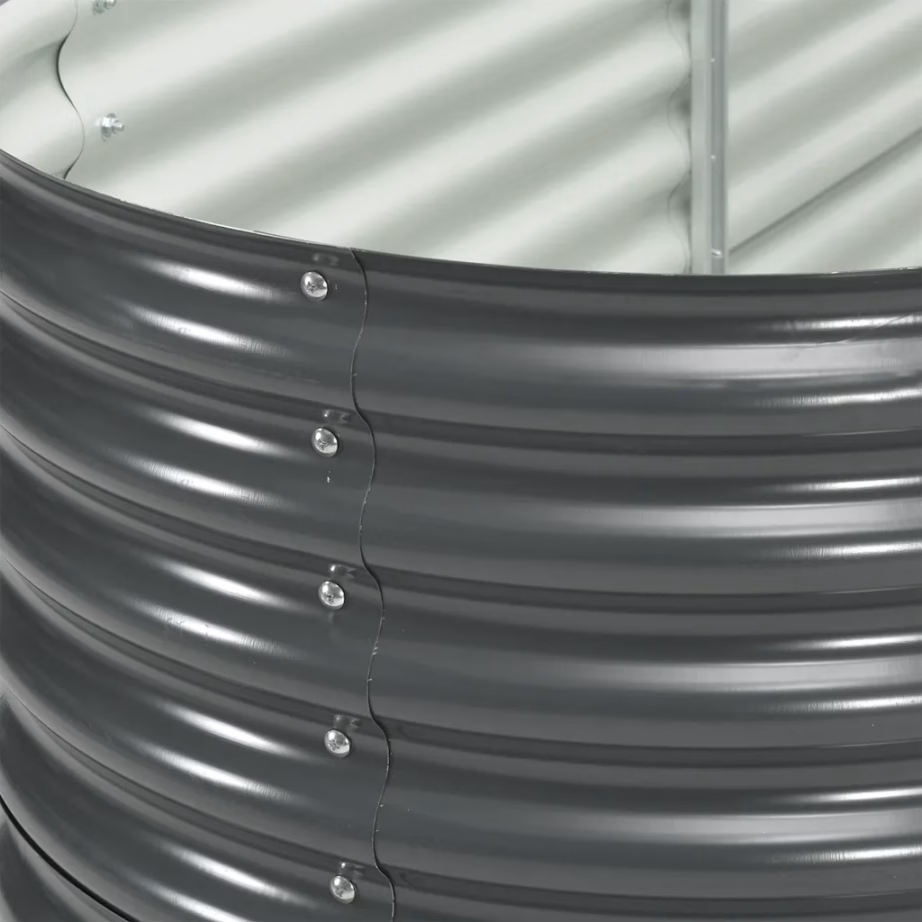 Hall tsingitud terasest taimelava, 400 x 80 x 81 cm – 9