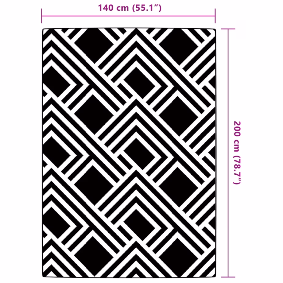 Hall ümberpööratav väli- ja õuevaip ARAKIL, polüpropüleen, 140 x 200 cm – 6