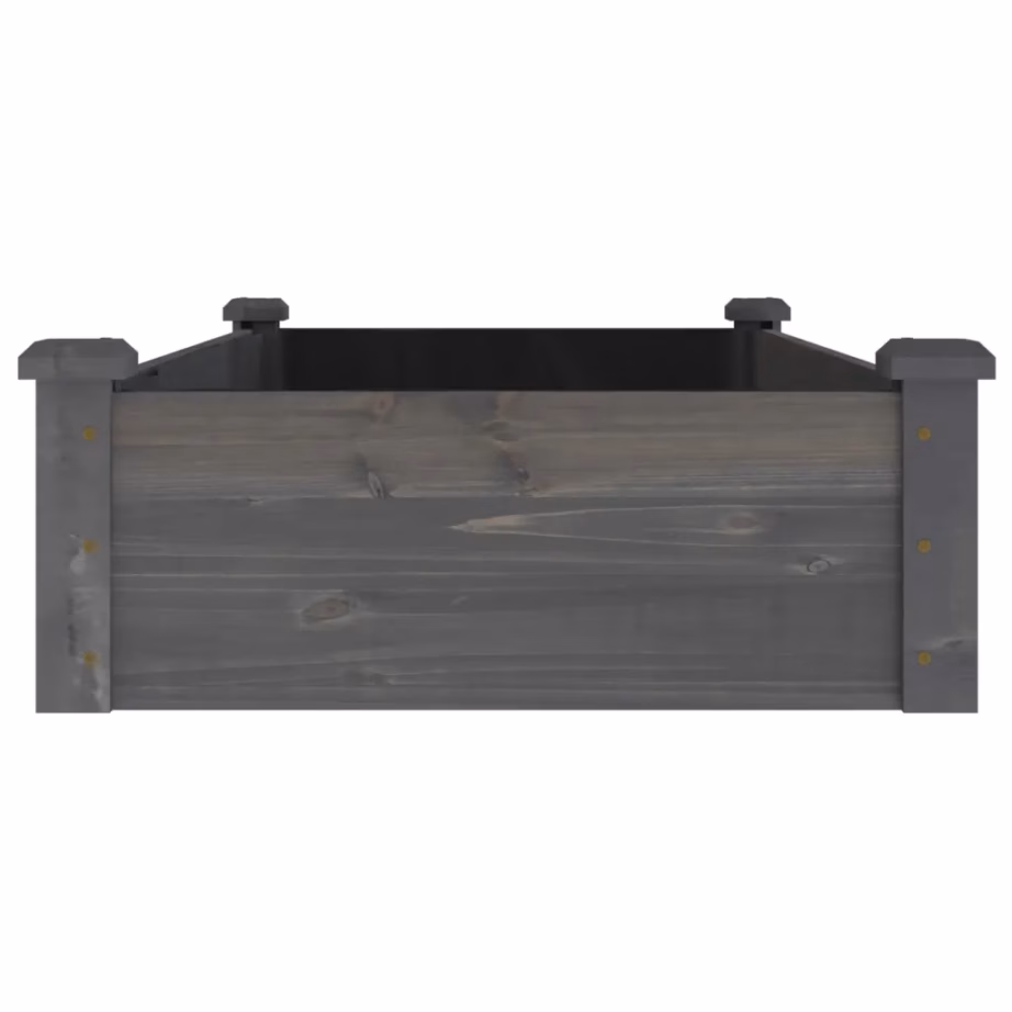 Hall voodriga puidust aia taimelava, avatud põhjaga, nulupuidust, 120 x 60 x 25 cm – 5