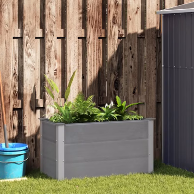 Aia taimelava WPC puidu-plasti segust ja alumiiniumist, hall, 100 x 50 x 54 cm