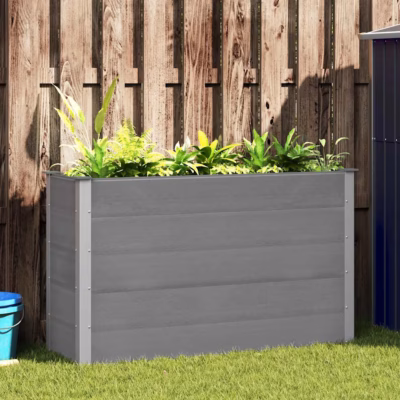 Aia taimelava WPC-st ja alumiiniumist, hall, 150 x 50 x 91 cm