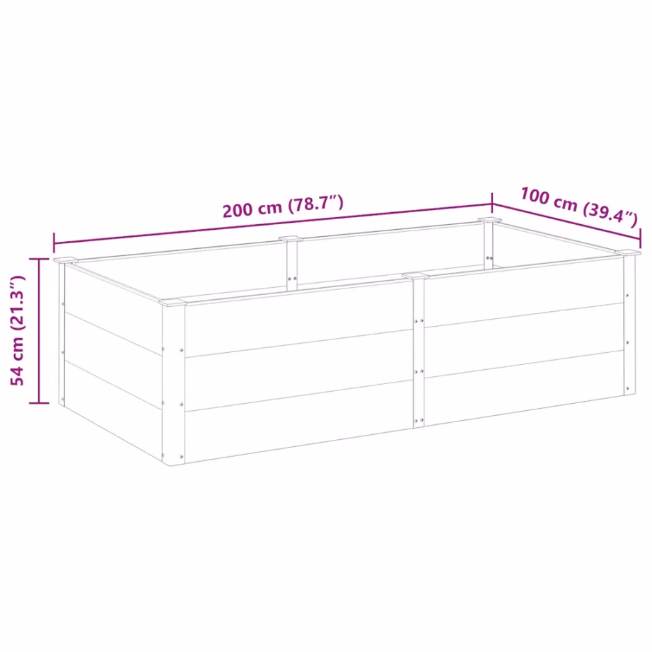 Aia taimelava WPC-st, hall, 200 x 100 x 54 cm – 7
