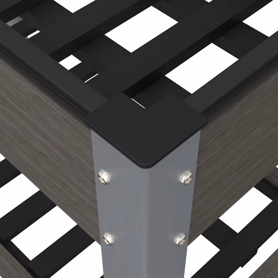 Aia taimelava riiuliga, hall WPC, 120 x 50 x 75 cm – 6