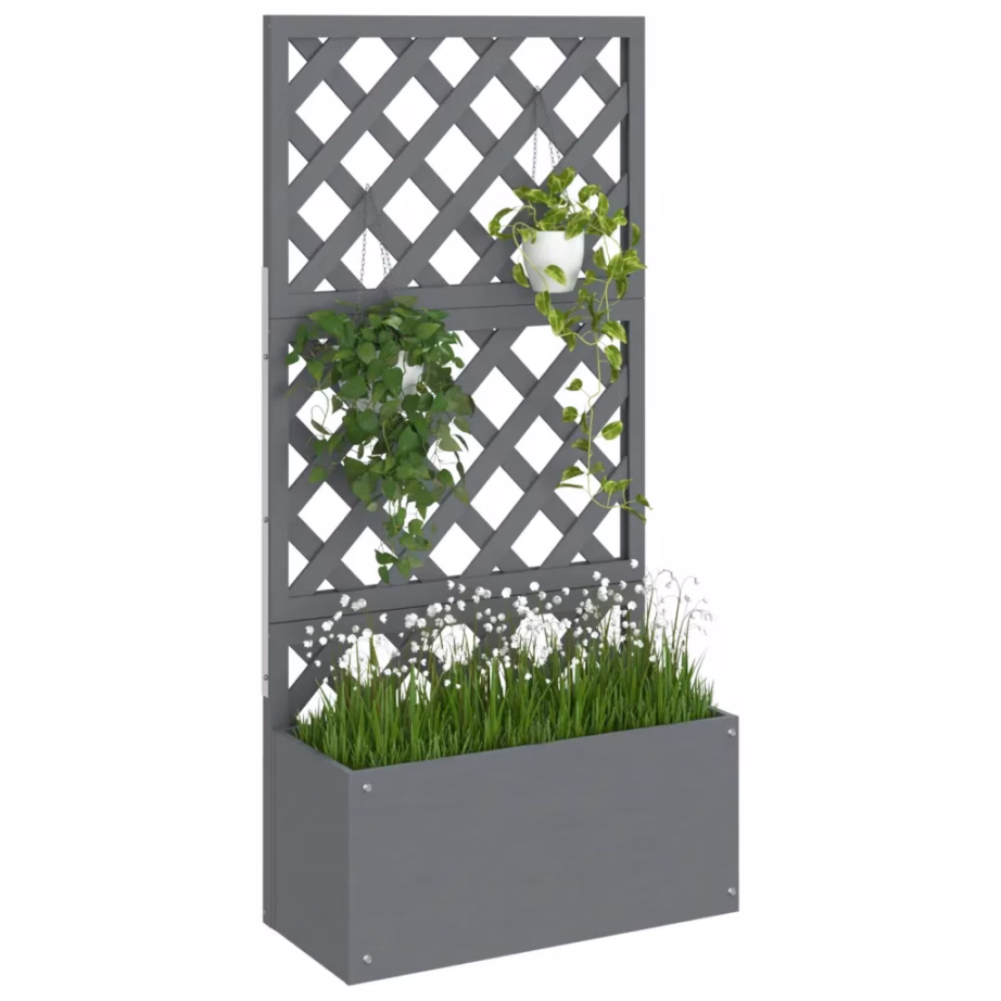 Hall WPC võreseinaga taimekast, 65 x 33 x 135 cm – 3