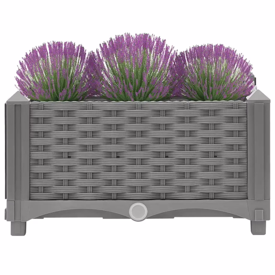 Helehall rotangimustriga taimelava, polüpropüleen, 40 x 40 x 23 cm – 3