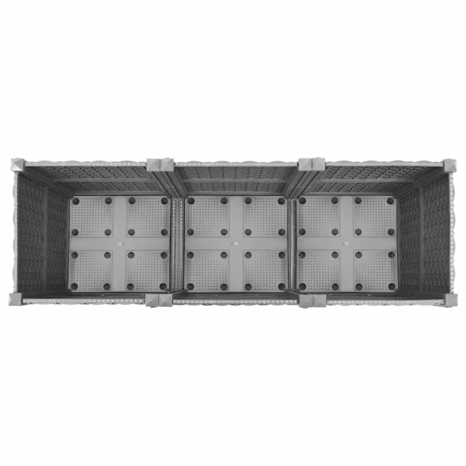 Helehall rotangimustriga taimelava, PP, 120 x 40 x 38 cm – 6