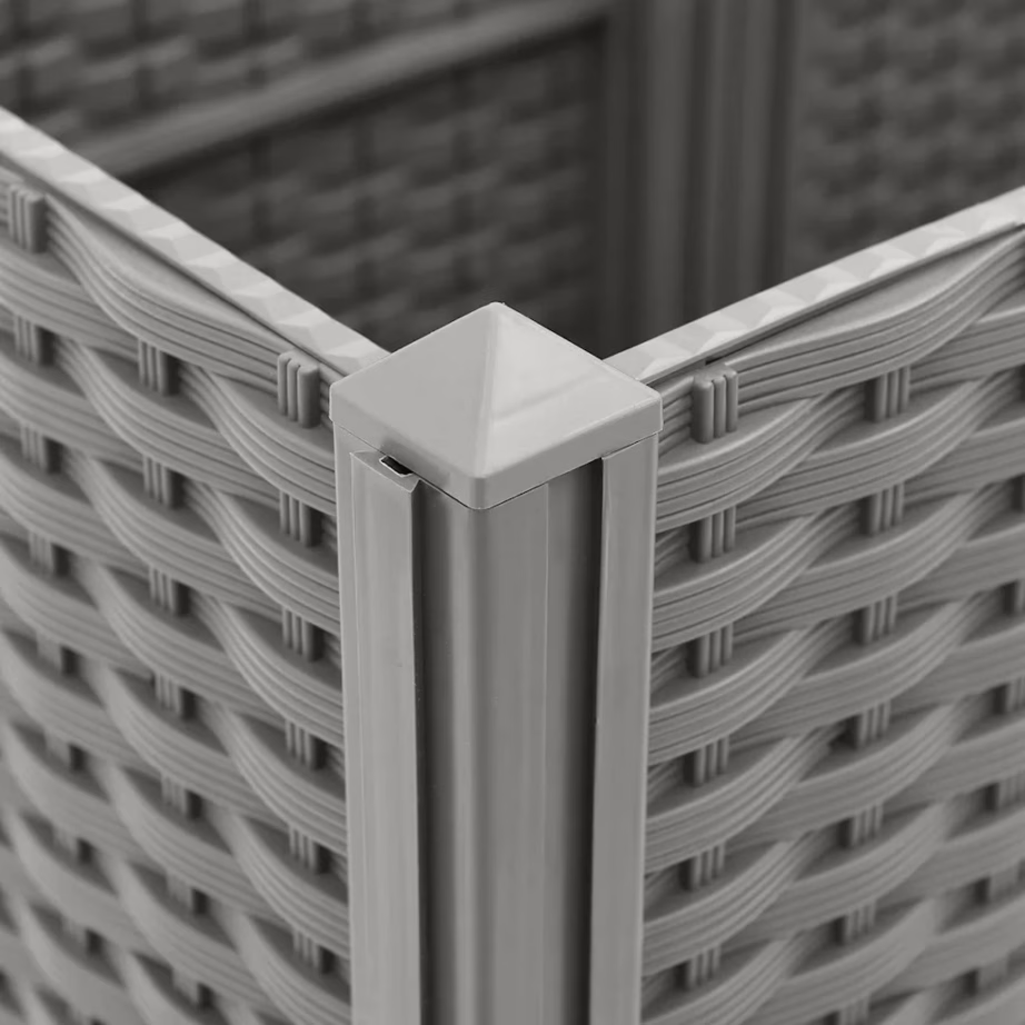 Helehall rotangimustriga taimelava, polüpropüleen, 80 x 40 x 38 cm – 7