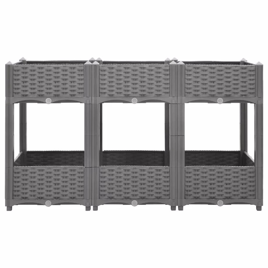 Helehall taimelava rotangimustriga, polüpropüleen, 120 x 40 x 71 cm – 3