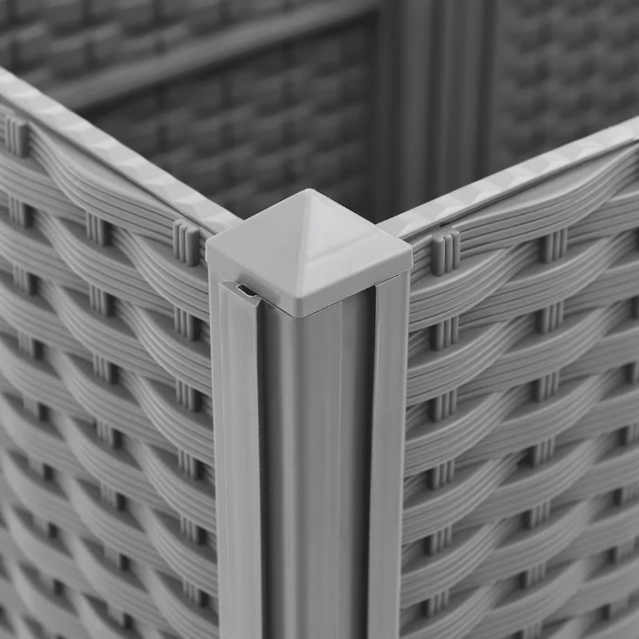 Helehall polüpropüleenist taimelava rotangimustriga, 160 x 40 x 38 cm – 7