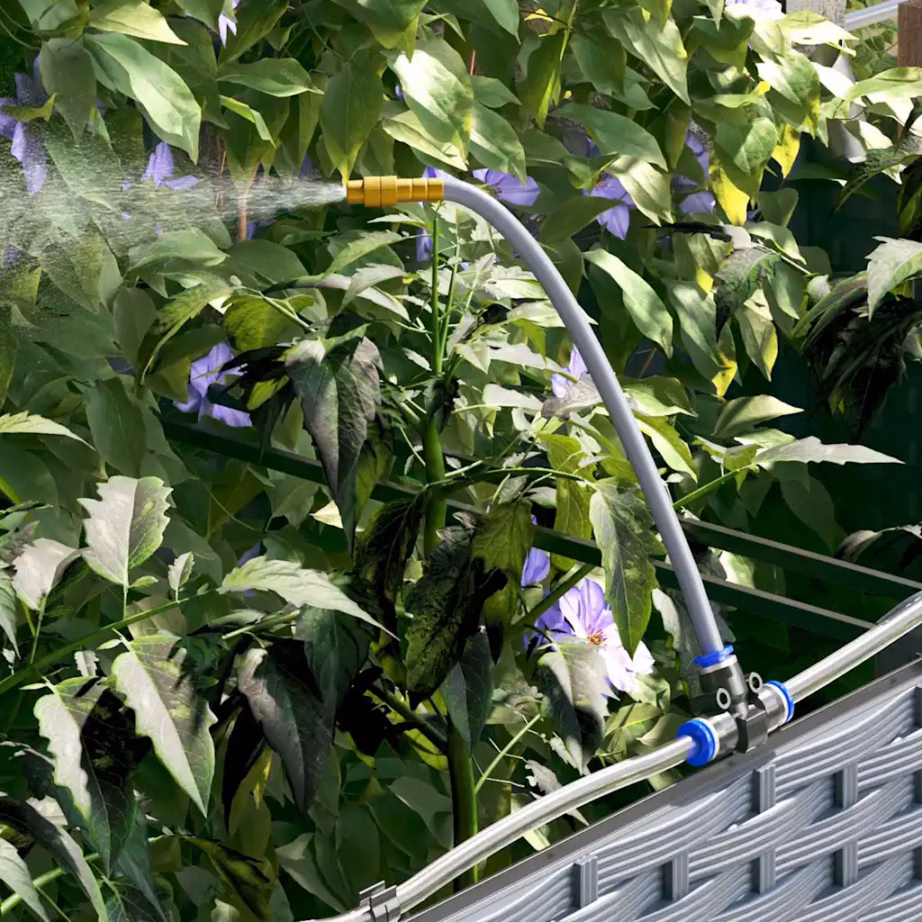 Terasest istutuskast kastmissüsteemiga, helehall, 3-osaline, 120 x 40 x 37,5 cm – 5