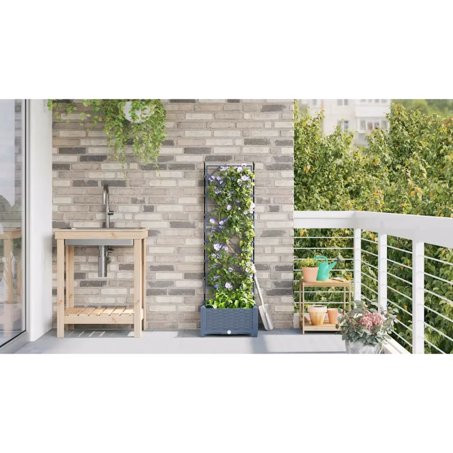 Helehall trellisega aiapott ronitaimedele, teras, 40 x 40 x 125,5 cm – 4