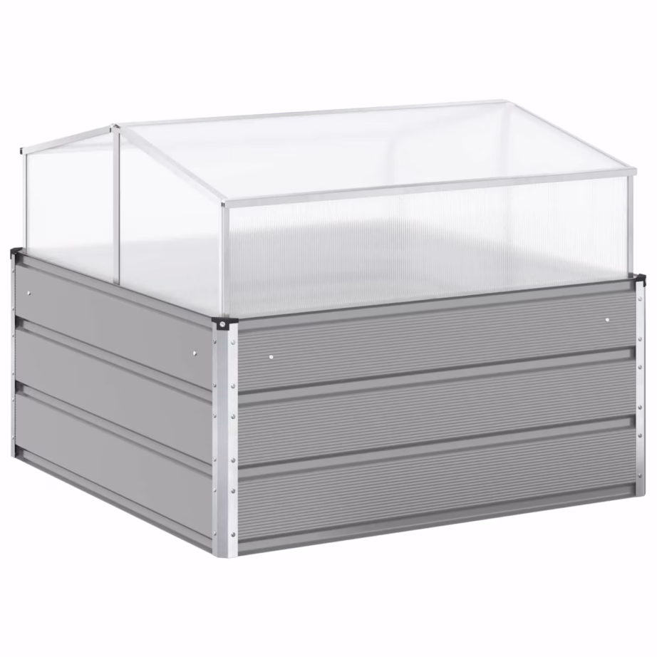 Helehall taimekast tsingitud terasest, 100 x 100 x 77 cm – 2