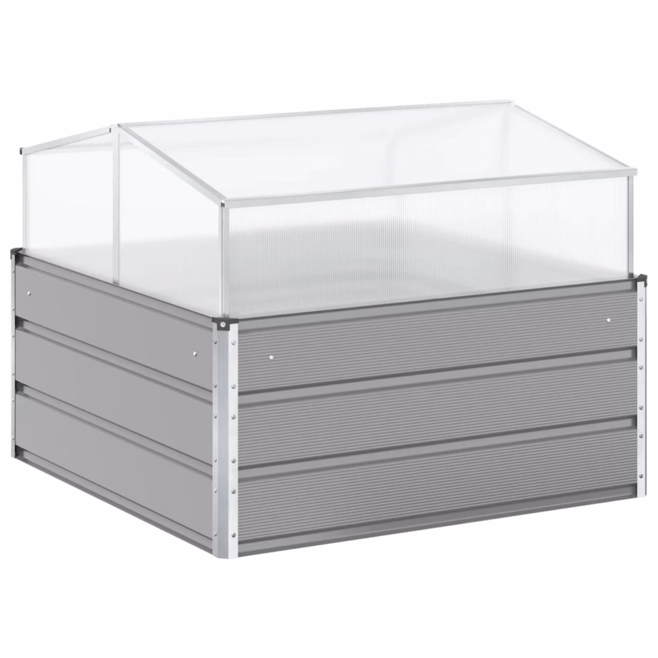 Helehall taimekast tsingitud terasest, 100 x 100 x 77 cm – 6