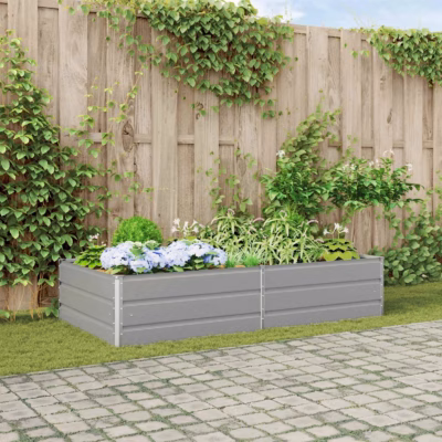 Helehall tsingitud terasest taimekast 195 x 100 x 45 cm