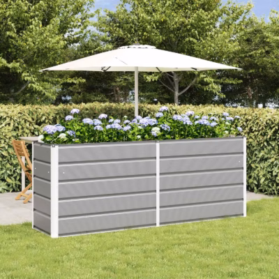 Helehall kuumtsingitud terasest taimekast, 195 x 50 x 77 cm