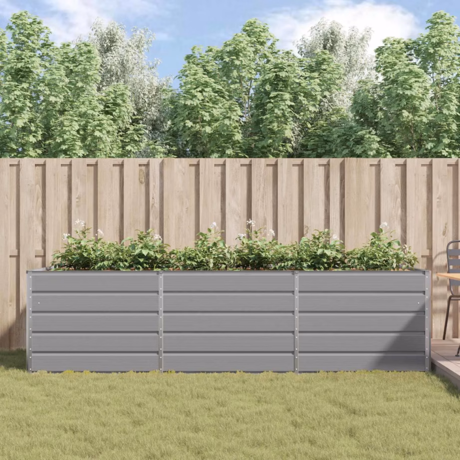 Helehall tsingitud terasest taimekast, 290 x 100 x 75 cm – 4