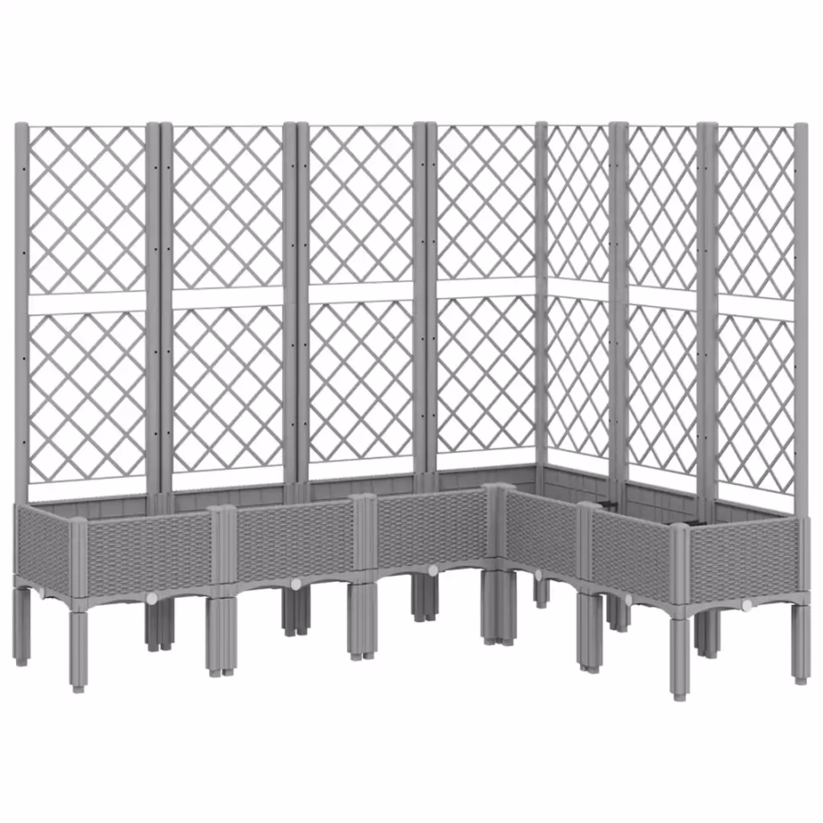 Helehall võrega taimekast rotangimustriga, PP, 160 x 120 x 142 cm – 2