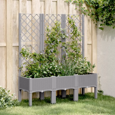 Helehall võrega taimekast rotangmustriga, PP, 120 x 40 x 142 cm