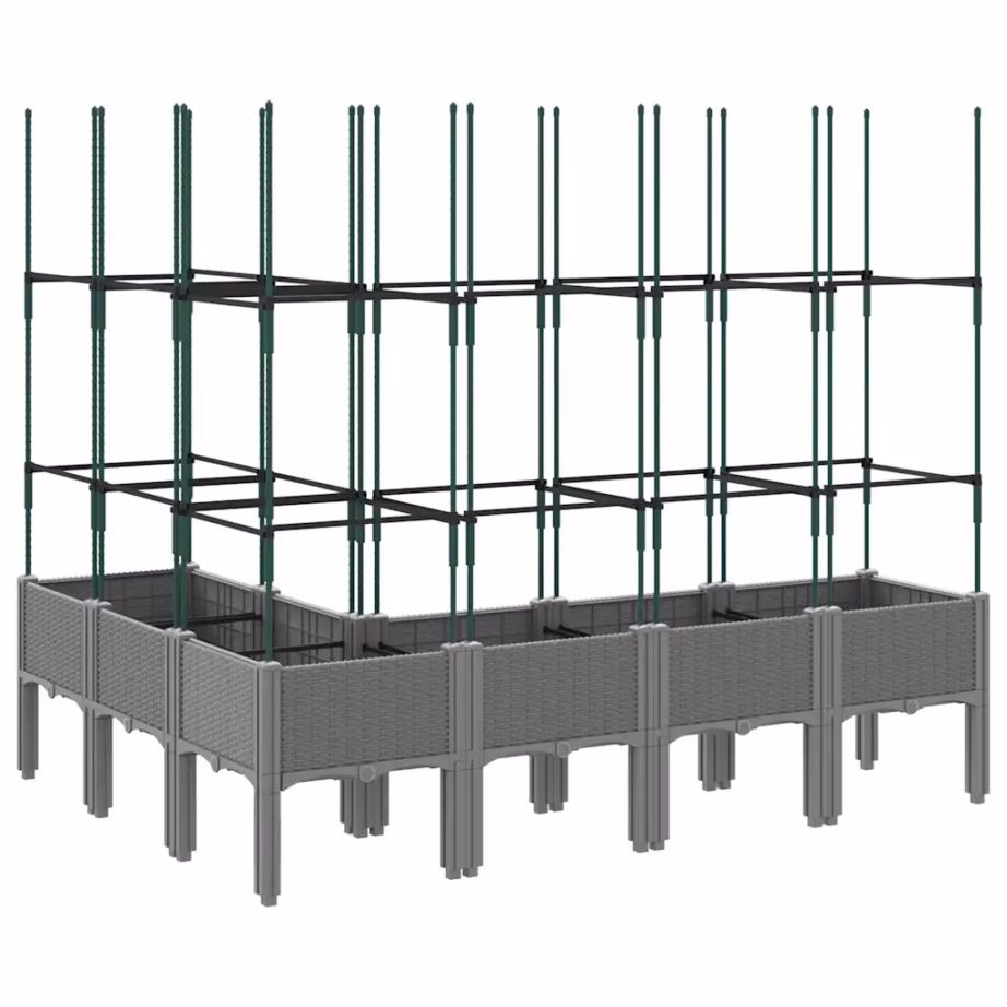 Helehall võrega taimekast ronitaimedele, PP, 160 x 120 x 142,5 cm – 5