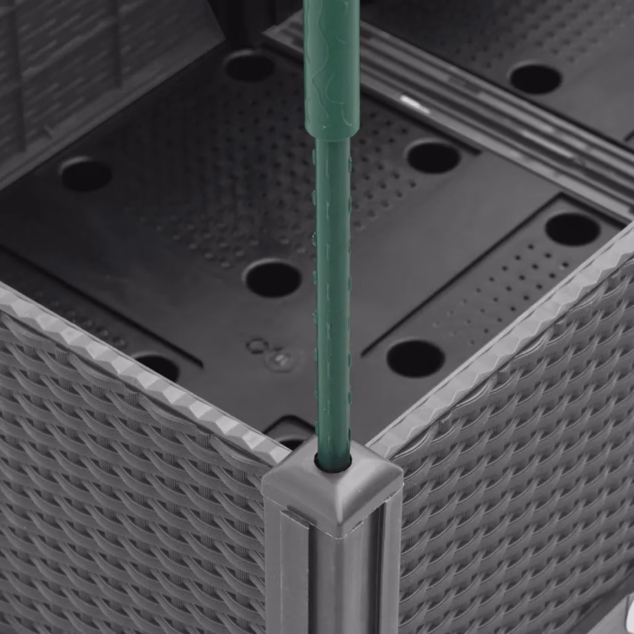 Võrega taimekast ronitaimedele, helehall PP, 40 x 40 x 142,5 cm – 6