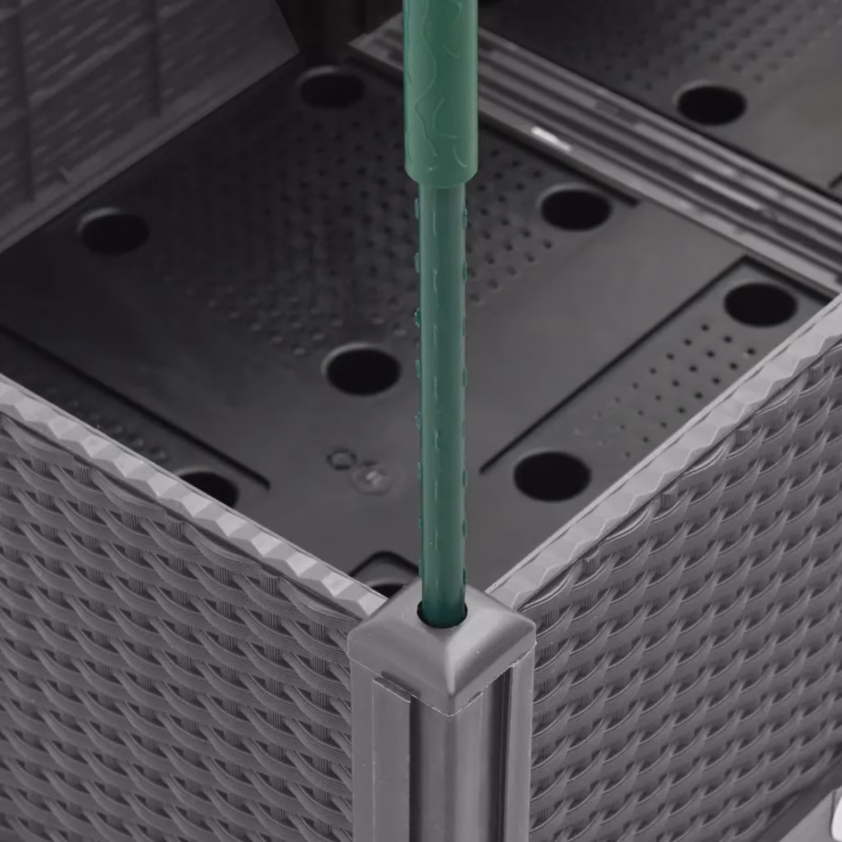 Helehall võrega taimekast ronitaimedele, rotangimustriga PP, 80 x 40 x 142,5 cm – 6