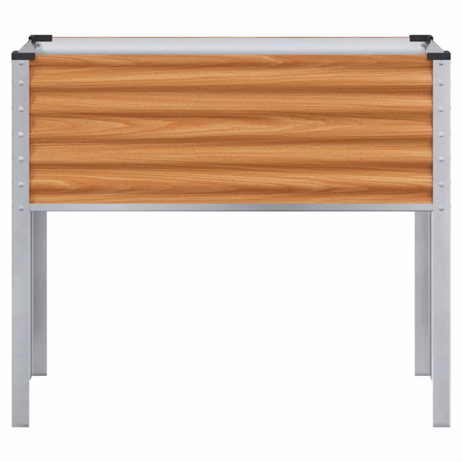 Helepruun tsingitud terasest aia istutuskast, 100,5 x 40,5 x 90 cm – 5