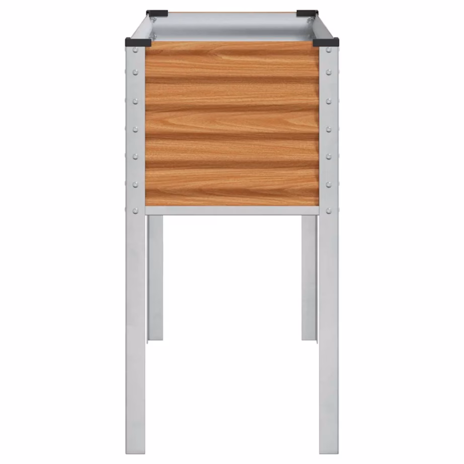 Helepruun tsingitud terasest aia istutuskast, 100,5 x 40,5 x 90 cm – 6
