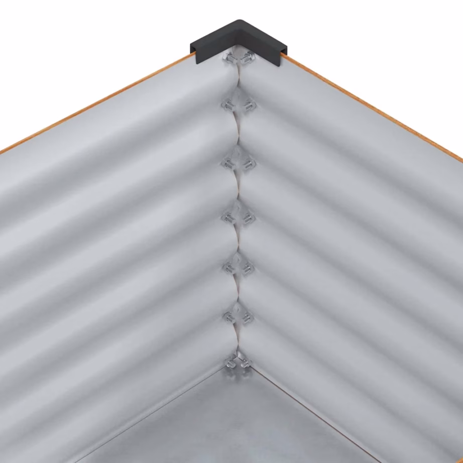 Helepruun tsingitud terasest aia istutuskast, 100,5 x 40,5 x 90 cm – 10