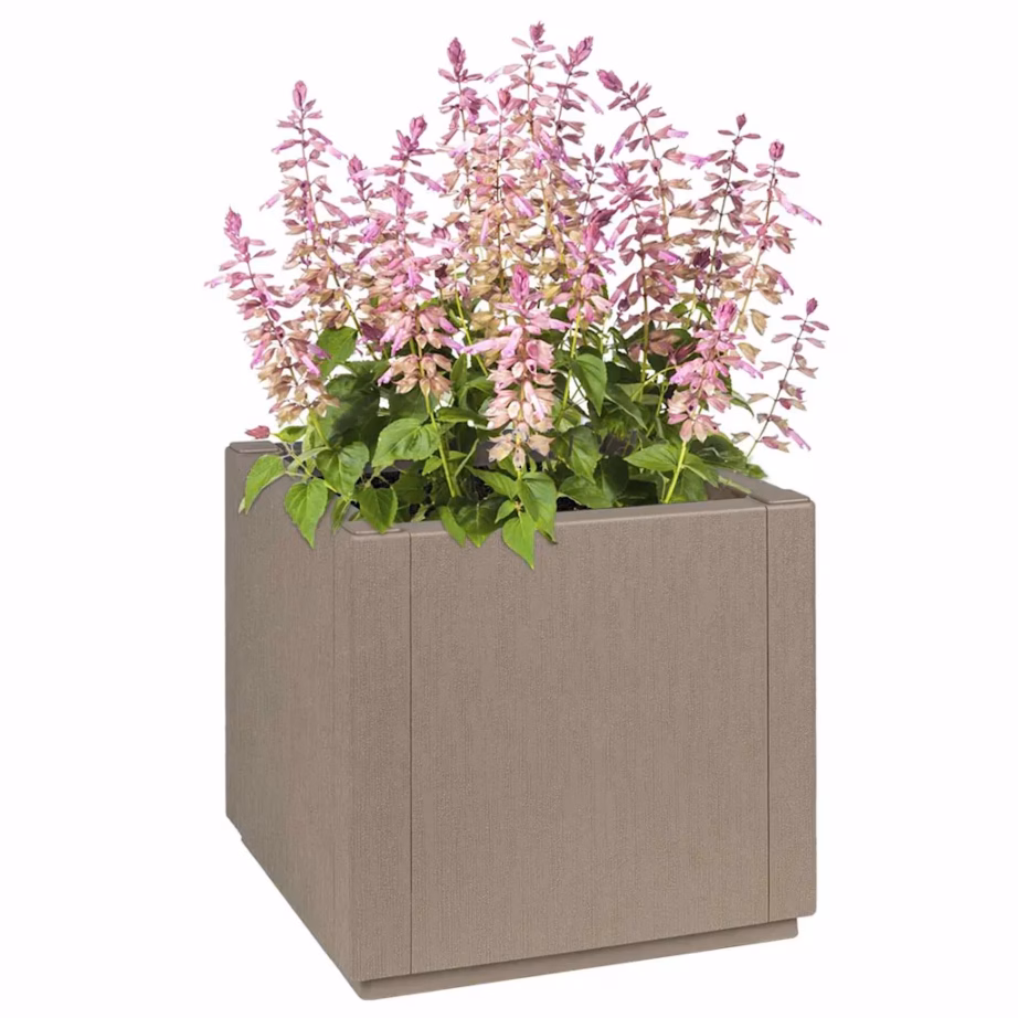 Helepruun plastist lillekast, 36 x 36 x 35 cm, 38 L - 2