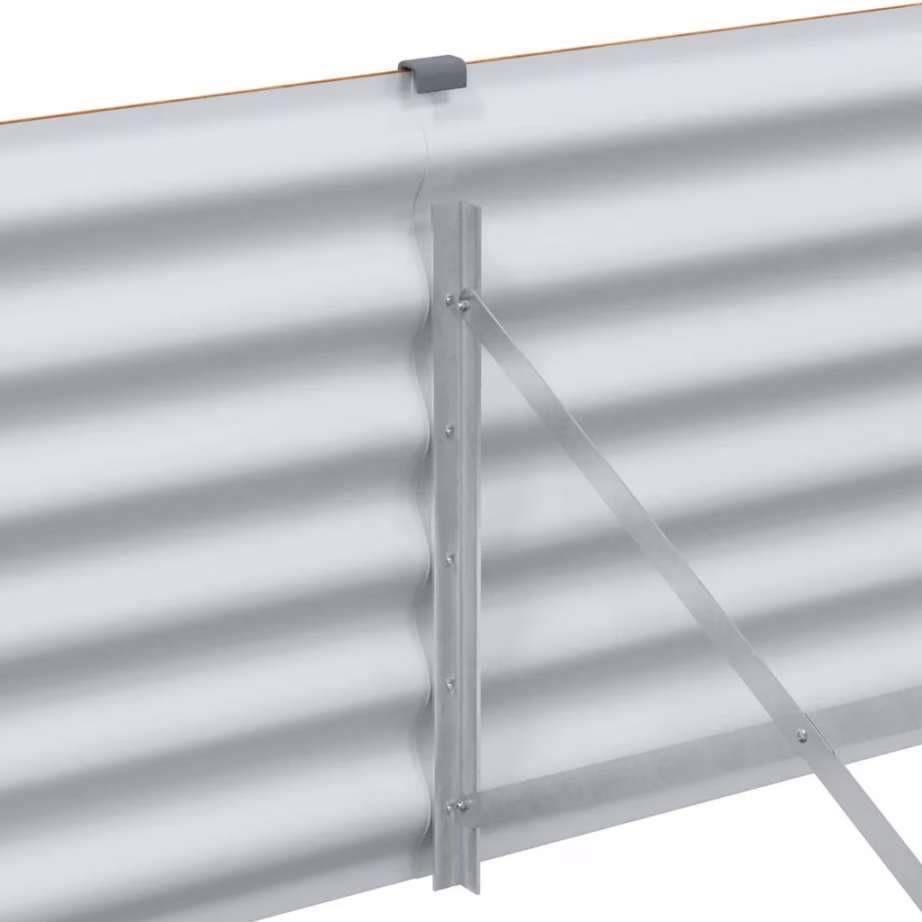 Helepruun tsingitud terasest kõrgendatud aiakast 98 x 100 x 36 cm – 10