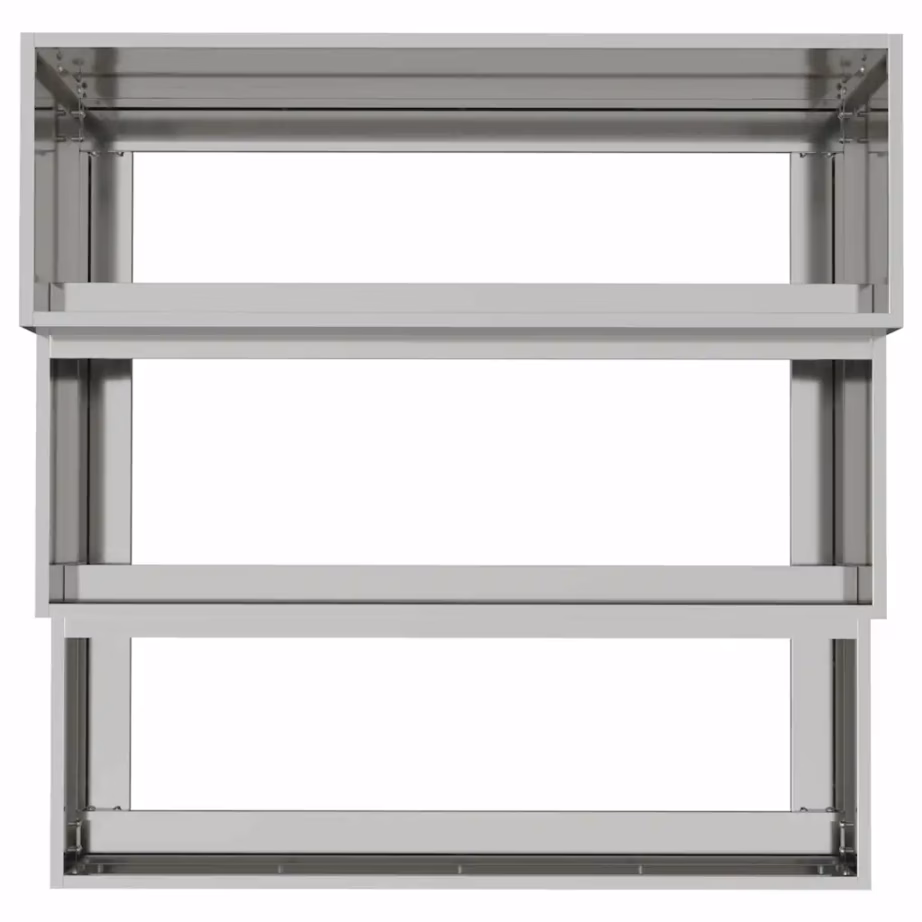 Hõbedane aia istutuskast tsingitud terasest, 90 x 90 x 35 cm – 8