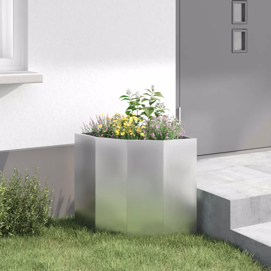 Nurga aiakast, hõbedane tsingitud teras, 45 x 45 x 50 cm – 4