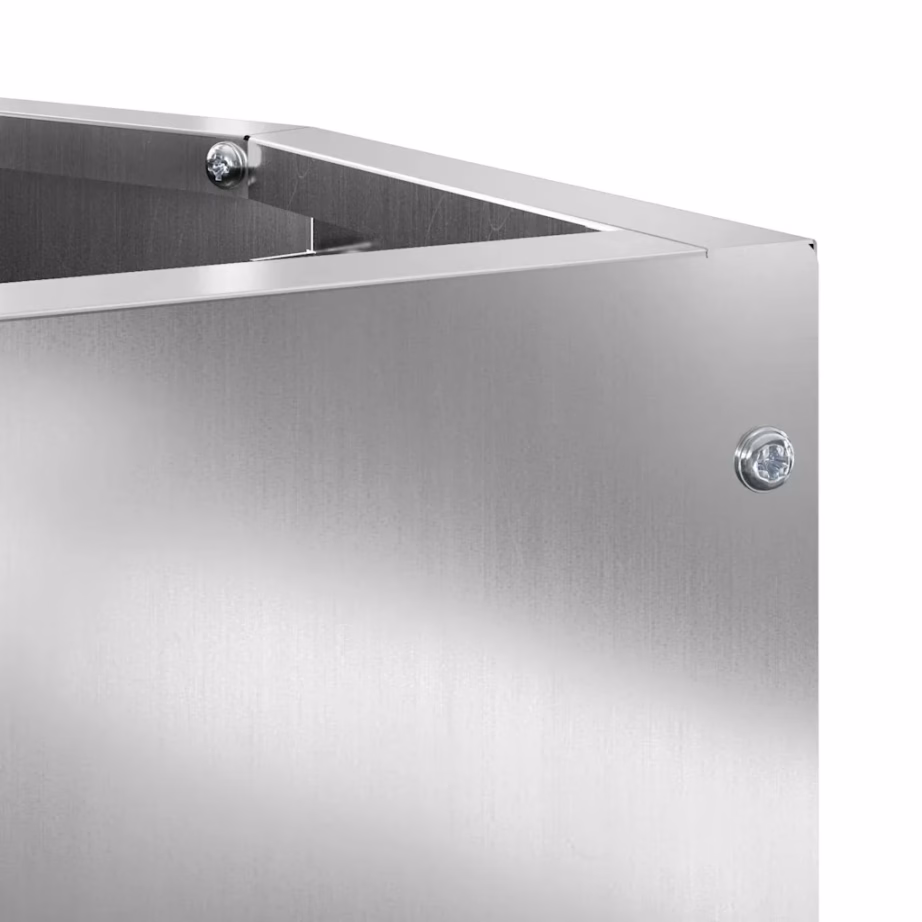 Hõbedane nurga istutuskast tsingitud terasest, 30 x 30 x 35 cm – 9