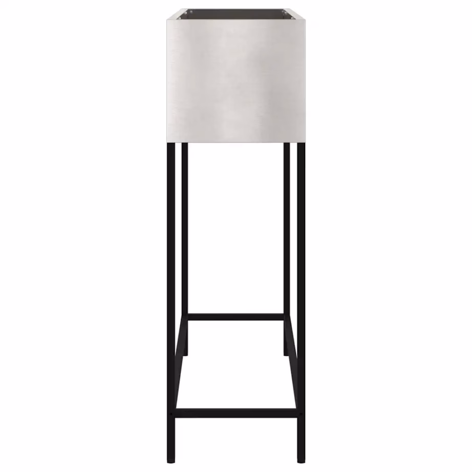 Tõstetud istutuskast metallist, hõbedane, 100 x 26 x 82 cm – 6