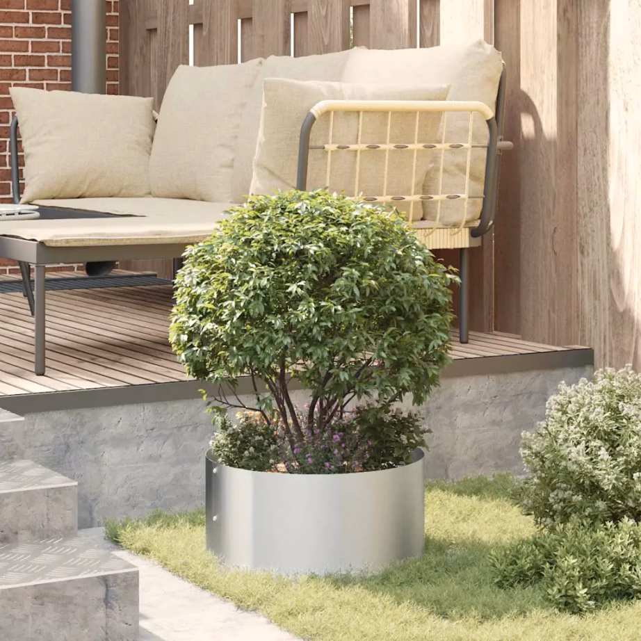 Hõbedane istiku rõngas aiataimedele, tsingitud terasest, 40 x 40 x 20 cm – 4