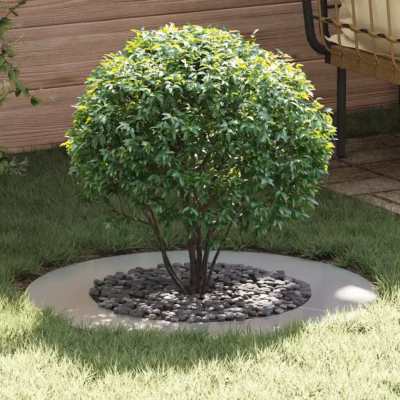 Lame puurõngas puu aluse katmiseks, hõbedane tsingitud teras, Ø 50/80 cm