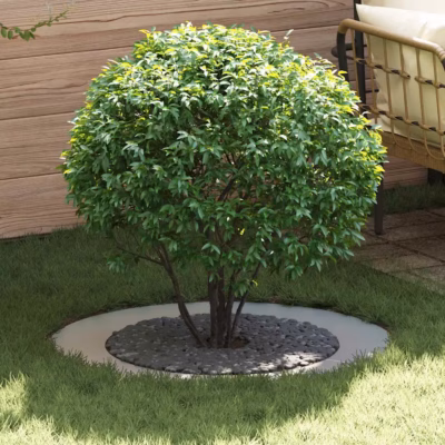 Lame dekoratiivne puualuse rõngas, hõbedane tsingitud teras, Ø60/90 cm