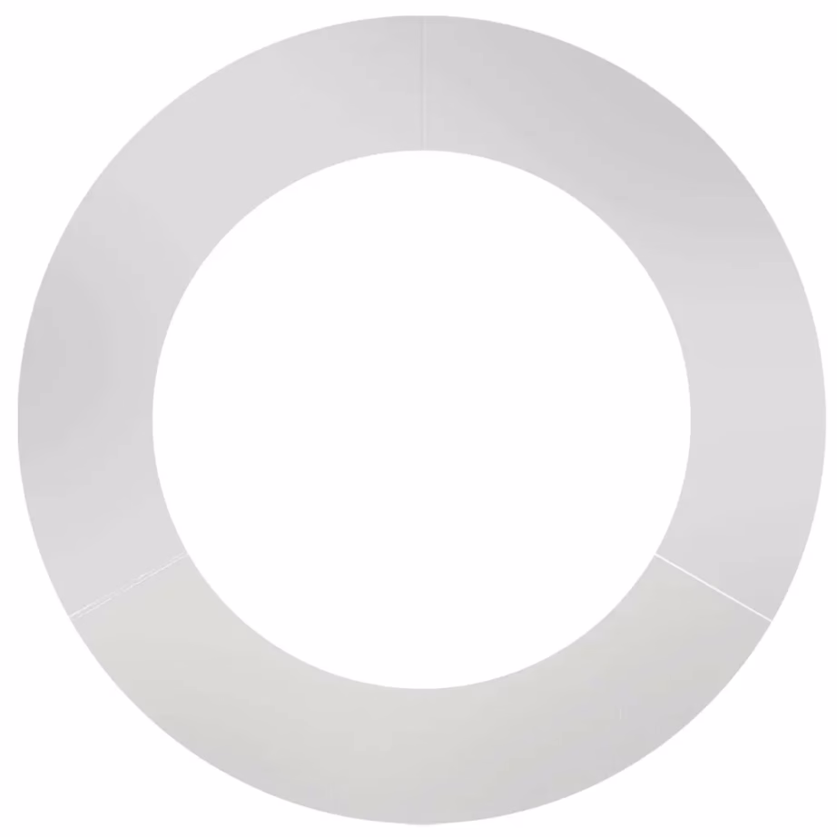 Lame dekoratiivne puualuse rõngas, hõbedane tsingitud teras, Ø60/90 cm – 5