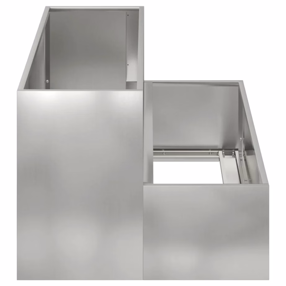 Hõbedane tsinkterasest aiakast välitingimustesse, 100 x 60 x 45 cm – 7