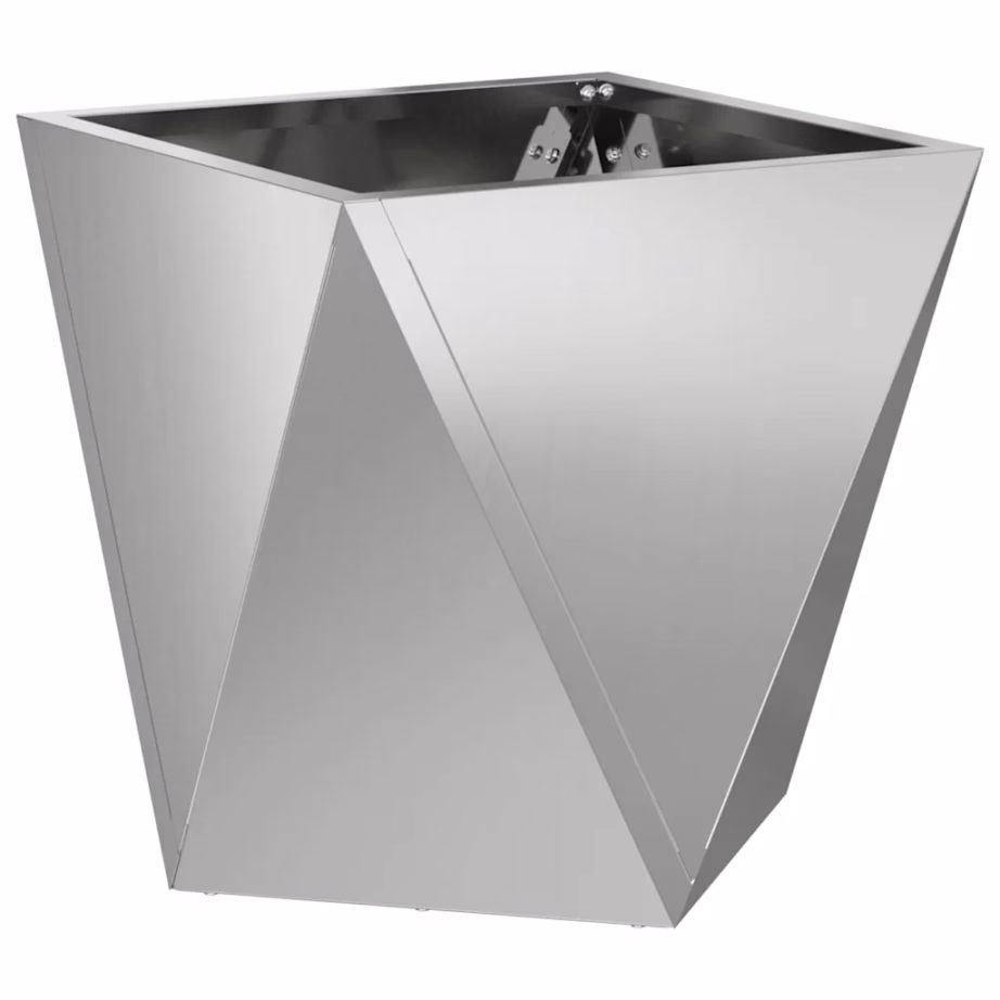 Hõbedane tsinkterasest istutuskast, 30 x 30 x 30 cm – 2