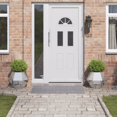 Hõbedane taimekastide komplekt 2 tk, tsingitud terasest, 50 x 50 x 40 cm