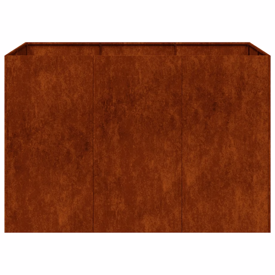 Ilmastikukindlast terasest taimekast, roostevärvi, avatud põhjaga, 120 x 80 x 80 cm – 4
